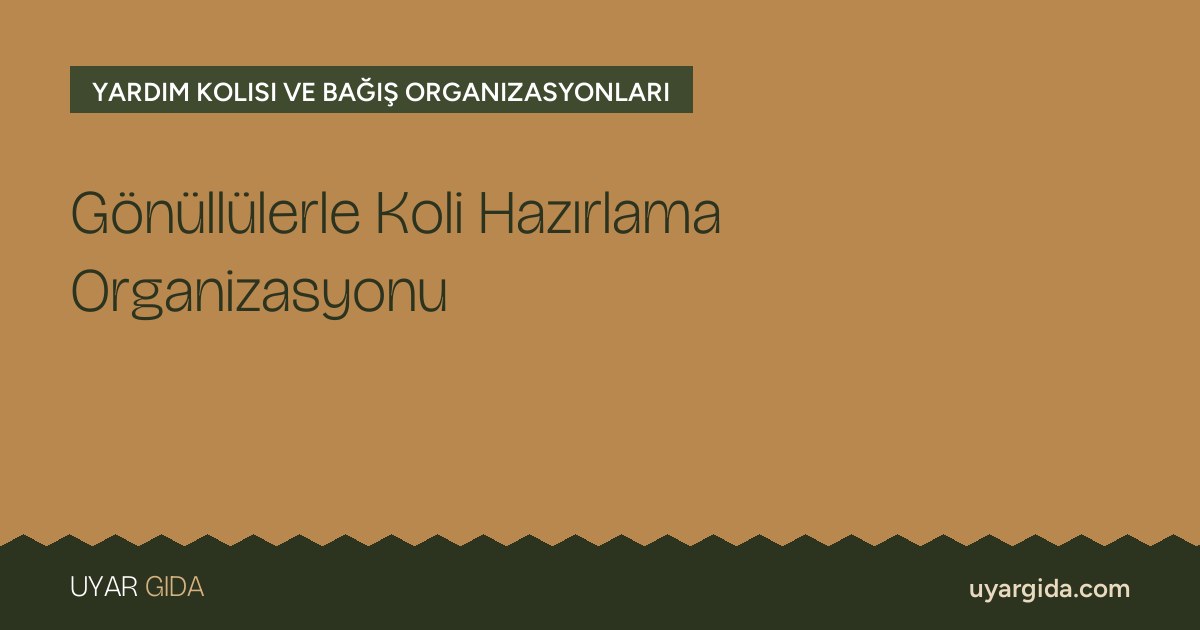 Gönüllülerle Koli Hazırlama Organizasyonu