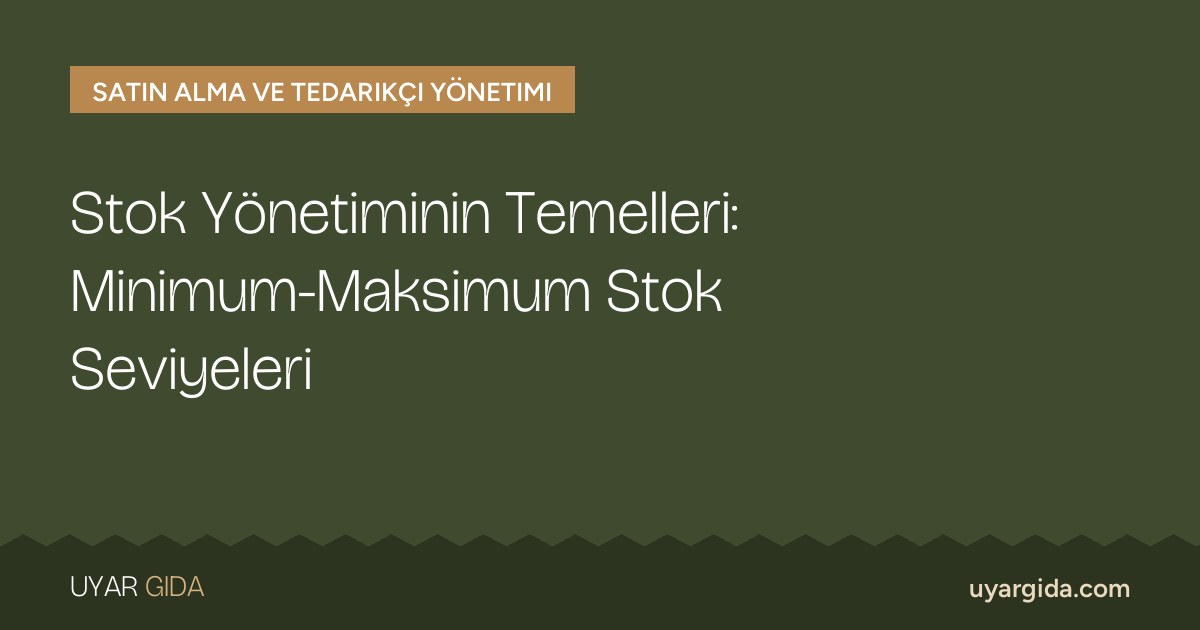 Stok Yönetiminin Temelleri: Minimum-Maksimum Stok Seviyeleri